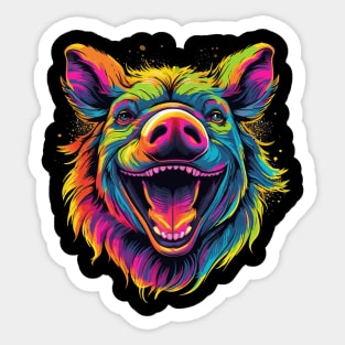 Wild Boar Smiling Sticker